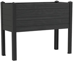 Teraplast Italija Teraplast 100x42x80cm vazonas su vandens rezervuaru Trama 015, antracito spalvos