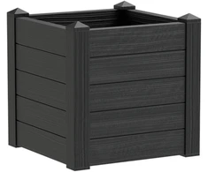 Teraplast Italija Teraplast 42x42x40cm vazonas su vandens rezervuaru Trama 001, antracito spalvos