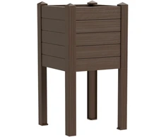 Teraplast Italija Teraplast 42x42x80cm vazonas su vandens rezervuaru Trama 014, moka spalvos