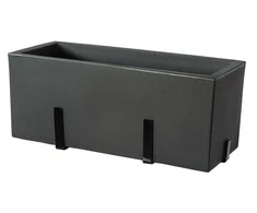 Teraplast Italija Teraplast 60x25x25cm pakabinamas lovelis su lėkštele KIT Schio Cassa 60, antracito spalvos