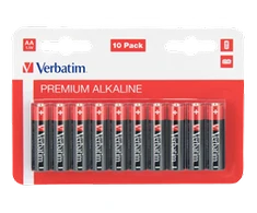 AA šarminės baterijos, 1,5 V, 10 vnt, Verbatim juoda / V49875