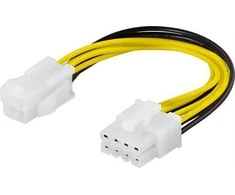 Adapterio kabelis DELTACO 4 kontaktų, ATX12V iki 8 kontaktų EPS12V / SSI-44