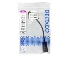 Adapteriai DELTACO DP prie HDMI, 3840x2160 prie 60Hz, 0,2m, juodas / DP-HDMI45