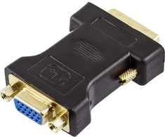 Adapteris DELTACO DVI-A-M - VGA-F, juodas / DVI-4