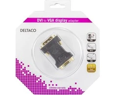 Adapteris DELTACO DVI-A-M - VGA-F, juodas / DVI-4-K