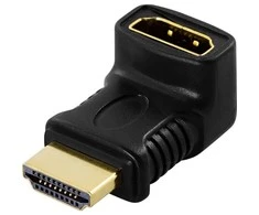 Adapteris DELTACO HDMI-M - HDMI-F, kampinis / HDMI-14B