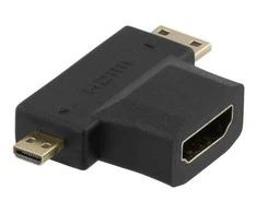 Adapteris DELTACO HDMI-M/miniHDMI-F/microHDMI-F/HDMI-22G