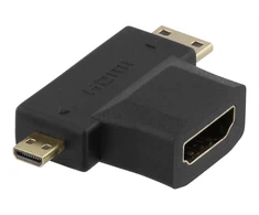 Adapteris DELTACO HDMI-M/miniHDMI-F/microHDMI-F/HDMI-22G