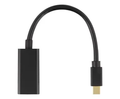 Adapteris DELTACO HDMI - miniDisplayPort, 4K UHD 60Hz, 0.2m, juodas / R00110024
