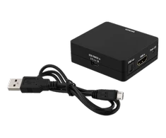 Adapteriai DELTACO HDMI į HDMI + SPDIF / 3.5mm, Ultra HD 30Hz, 5.1 / 2.1 audio, juodas / HDMI-7038