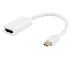 Adapteriai DELTACO Mini DP prie HDMI, 4K 60Hz, 0.2m, baltas / DP-HDMI46
