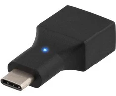 Adapteris DELTACO USB 2.0 C tipas - AF tipas, juodas / USBC-1200