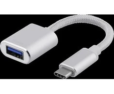Adapteris DELTACO USB-C 3.1, 0.1 m, sidabro sp. / USBC-1278