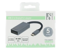 Adapteris DELTACO USB-C-DisplayPort, 3840x2160, 60Hz / USBC-DP2