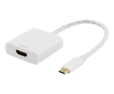 Adapteriai DELTACO USB-C į HDMI, 4096x2160 30Hz, baltas / USBC-HDMI7
