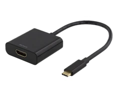 Adapteris DELTACO USB-C į HDMI, 4096x2160 30Hz, juodas / USBC-HDMI8