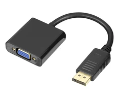 Adapteris DELTACO VGA - DisplayPort, 1080p 60Hz, 0.2m, juodas / DP-VGA7-K / R00110027