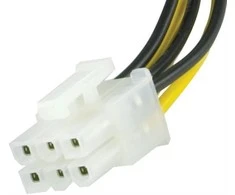 Adapteris kabelis DELTACO 2x4 pin, 6-pin PCI-Express, 0.25m / SSI-45
