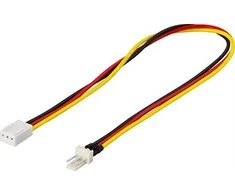 Adapteris kabelis DELTACO 3-pin, 0.3m / SSI-37