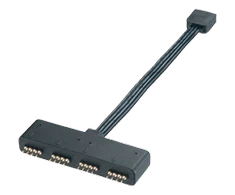 Akasa RGB LED Splitter kabelis, nuo 1 iki 4 vnt., 10cm, juodas AK-081