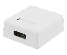 Apsaugoto tinklo lizdas,UTP 2xRJ45, Cat6 DELTACO baltas / VR-218