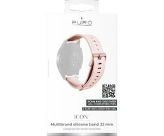 Išmaniojo laikrodžio Puro dirželi, Rausvos spalvos, 22mm