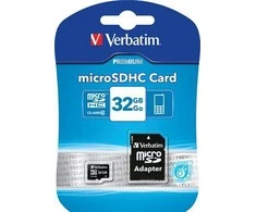 Micro SDHC atminties kortelė Verbatim 32GB, su adapteriu / V44083