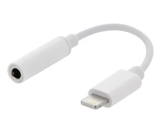 Audio adapteris EPZI Lightning į 3,5 mm, aliuminis korpusas, kabelio ilgis 45mm, sidabrinis / IPLH-595