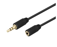 Audio kabelis DELTACO 3.5mm, paauksuotas, 5m, juodas / MM-162-K / R00180014
