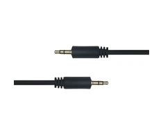 Audio kabelis DELTACO 3.5mm,paauksuotos jungtys, 1m, juodas / MM-149-K / R00180007