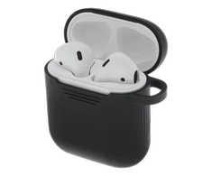 DELTACO MCASE-AIRPS001 „AirPods“ Silikoninis dėklas, Juodas