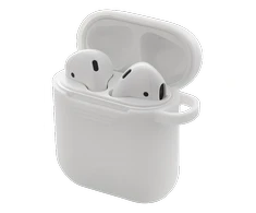 DELTACO „AirPods“ silikono dėklas, baltas / MCASE-AIRPS002