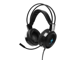 Ausinės DELTACO GAMING LED, veikia su Xbox ir Playstation, juodos / GAM-105