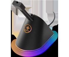 Pelės laido laikiklis DELTACO GAMING RGB ištraukiamas laikiklis, tinka visoms laidinėms pelėms, juodas / GAM-044-RGB