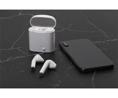 Ausinės STREETZ True Belaidės, 350 mAh su dėžute, BT5 baltos / TWS-0008