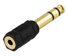 Ausinių adapteris DELTACO 3,5 mm female- 6,3 mm male, juodas / AD-1-K / R00180001