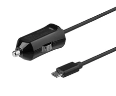 Automobilinis kroviklis DELTACO Micro USB, 2,4 A, 1 m kabelis, 12 W / USB-CAR129