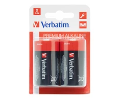 Baterijos Verbatim D (LR20), 2vnt. pakuotėje, šarminės, 1.5 V / V49923