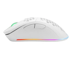 Belaidė itin lengva žaidimų pelė DELTACO GAMING Baltas LINE 70g svorio, RGB, SPCP6651, 400-6400 DPI, 1000 Hz, balta / GAM-120-W
