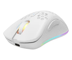 Belaidė itin lengva žaidimų pelė DELTACO GAMING Baltas LINE 70g svorio, RGB, SPCP6651, 400-6400 DPI, 1000 Hz, balta / GAM-120-W