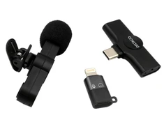 Belaidis vlogging mikrofonas DELTACO USB-C/Lightning, 1-pack / VLOG-100