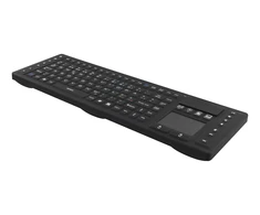 Bevielė klaviatūra DELTACO liečiamas valdymas, silikoninė, IP65, 2,4 GHz, NO išdėstymas, juoda / TB-503