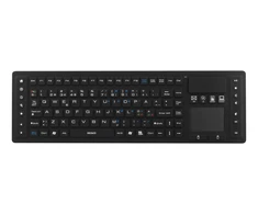 Bevielė klaviatūra DELTACO liečiamas valdymas, silikoninė, IP65, 2,4 GHz, NO išdėstymas, juoda / TB-503