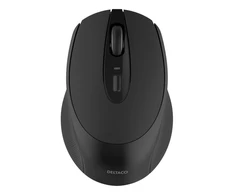 Bevielė kompaktiška tyli pelė DELTACO 1600 DPI, USB imtuvas, 4 mygtukai, tamsiai pilka / MS-804