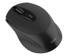 Bevielė kompaktiška tyli pelė DELTACO 1600 DPI, USB imtuvas, 4 mygtukai, tamsiai pilka / MS-804