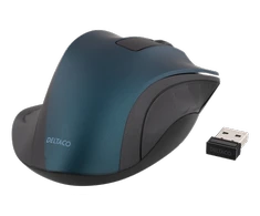Bevielė optinė pelė Deltaco 1200 DPI, mėlyna / MS-708