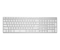 Bevielė plona klaviatūra DELTACO USB, LT, sidabrinė/balta / TB-802-W-LT