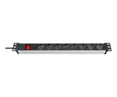 Brennenstuhl Premium-Line Technic Aliuminis, 8xCEE 7/4, 1xCEE 7/7, 19 "1U, 2m, juodas / sidabras1390007018 / GT-650