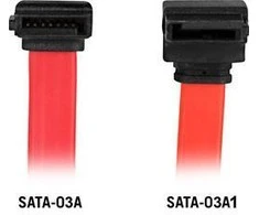 Cable DELTACO, SATA/SAS, angled (up) -straight, 0.3m SATA-03A1