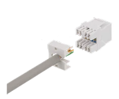 Cat6 "Keystone" jungtis, LSA / 110 jungtis, plastikinis, 180 DELTACO baltas / MD-118